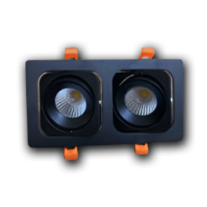 Đèn âm trần đôi VMT Plus Pro 2x7W vỏ đen - 3 chế độ màu