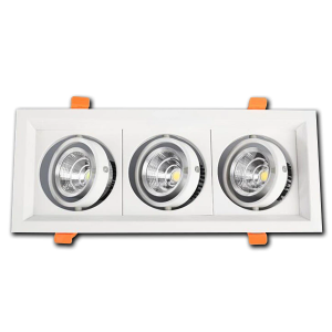 Đèn âm trần lõm cao cấp VMT hộp ba 3x12W vỏ trắng