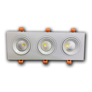 Đèn âm trần phẳng plus VMT hộp ba 3x12W vỏ trắng