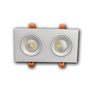 Đèn âm trần phẳng plus VMT hộp đôi 2x12W vỏ trắng - 3 chế độ màu