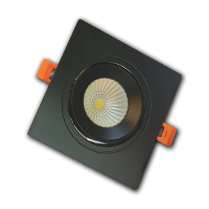 Đèn âm trần phẳng plus VMT hộp đơn 7W vỏ đen - 3 chế độ màu