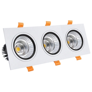 ĐÈN ÂM TRẦN PHẲNG VMT HỘP BA 3X7W - VỎ TRẮNG ĐEN - 3 CHẾ ĐỘ MÀU