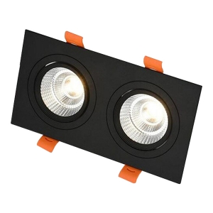 ĐÈN ÂM TRẦN PHẲNG VMT HỘP ĐÔI 2X12W - VỎ ĐEN