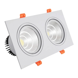 ĐÈN ÂM TRẦN PHẲNG VMT HỘP ĐÔI 2X7W - VỎ TRẮNG - 3 CHẾ ĐỘ MÀU