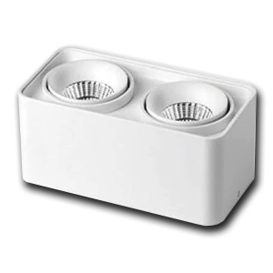 Đèn bơ nổi nhôm đúc VMT Luxury hộp đôi 2x12W vỏ trắng