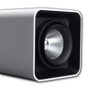 Đèn bơ nổi nhôm đúc VMT Luxury hộp đơn 12W vỏ trắng đen