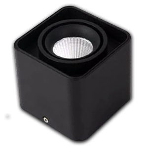 Đèn bơ nổi nhôm đúc VMT Luxury hộp đơn 7W vỏ đen - 3 chế độ màu