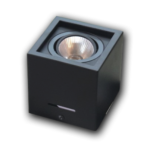 Đèn bơ nổi vuông cao cấp VMT hộp đơn 12W vỏ đen